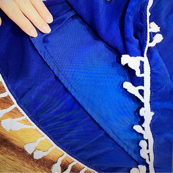 Wrangler Women's Navy Blue Off the Shoulder Tassel Fringe Dress Size Small - Picture 3 of 5